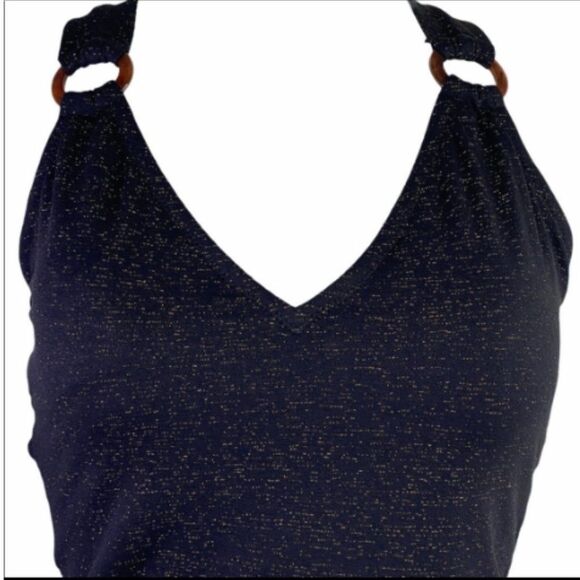 Jessica Simpson sparkling fabricShining Star O-Ring One-Piece women's Swimsuit - Picture 9 of 16